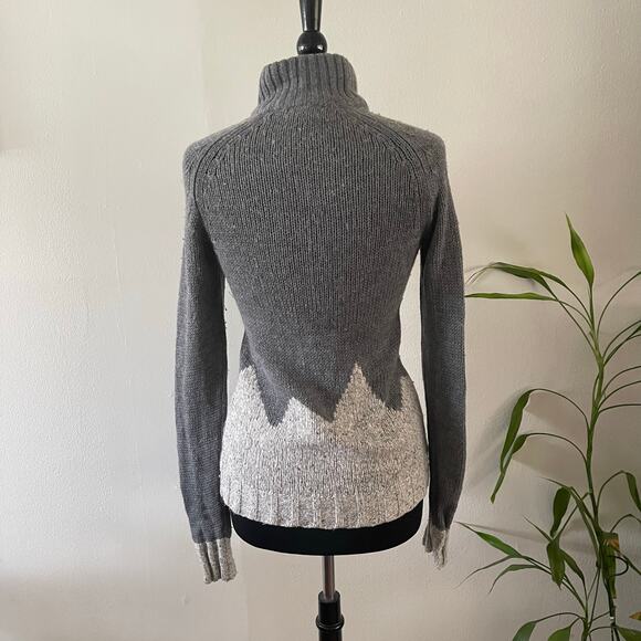 Horny Toad Womens Snowbourn Quarter Zip Sweater Small Gray Merino-Lambswool - Picture 2 of 7